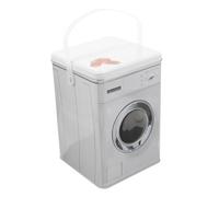 PRETYZOOM Boîte de Rangement pour Poudre à Laver Design Machine à Laver Empilable et pour Capsules et Snacks Organisation Pratique pour Buanderie et Salle de Bain Gris