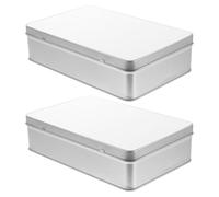 PRETYZOOM Boîte Métallique Blanche Vierge pour Sublimation Couvercle, Boîte en Fer Simple pour Dragées Mariage ou Anniversaire, pour Présents Personnalisés