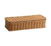 PRETYZOOM Boîte organisateur divers panier de séchage des couverts boite de rangement decorative d'anniversaire bac de rangement rustique organisateur de bureau rotin plastique