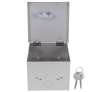 PRETYZOOM Boîtier de Prise Étanche en Acier Inoxydable avec Serrure, Protection Extérieure Résistante pour Parc et Rénovation, Cache-prise Sécurisé et Robuste