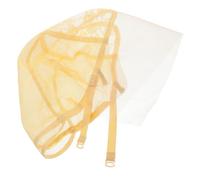 PRETYZOOM Bonnet Extensible pour Postiche en Filet de Dentelle Beige, Taille Unique, Maille Nylon Respirante, Bonnet Invisible sans Couture, Femme Chauve, Accessoire pour Confection