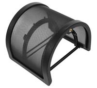 PRETYZOOM Bonnette Anti-Pop en Maille Métallique Forme U pour Microphone à Condensateur Grand Modèle Noir Filtre Anti-Vent pour Enregistrement Studio et Streaming Vocal