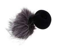 PRETYZOOM Bonnette Anti-vent en Fourrure Grise et Blanche Mousse pour Microphone, Lot de 2, Housse de Microphone Fiable Compatible Zoom H1, Protection Anti-bruit pour Enregistrement