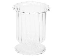 PRETYZOOM Bougeoir en Verre 3.15X2.56X2.56In Porte-Bougie Transparent Décoratif pour Table Salle À Manger Mariage Dîner Romantique Et Réunions Familiales