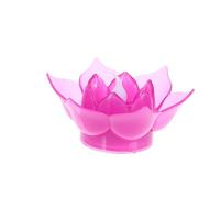 PRETYZOOM Bougie sans Flamme Lotus LED Violette Petite Lampe Flottante de Fleur Réaliste, Plastique, Lumière Vacillante, Décoration Intérieure pour Mariage et Fête,