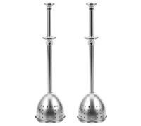 PRETYZOOM Boule à Thé Extensible en Acier Inoxydable 304 Infuseur à Thé à Mailles Fines Facile à Nettoyer pour Feuilles en Vrac Design Moderne Argenté