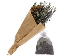 PRETYZOOM Bouquet Suspendu de Lavande Séchée et Eucalyptus Naturel, Décoration de Fleur Séchée, Composition Parfumée pour Salle de Bain, Accessoire Aromatique Anti-Stress, Solide Entretien