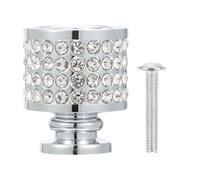 PRETYZOOM Bouton Décoratif Seul Trou en Alliage de Zinc pour Armoire | Finition Argenté, Style Élégant et Unique, Structure Simple et Robuste, pour Tiroir et Meuble