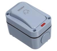 PRETYZOOM Bouton-poussoir Étanche en Abs pour Sonnette Extérieure Rectangulaire avec Indicateur Lumineux, Solide pour Contrôle de Porte Cour et Garage