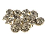 PRETYZOOM Boutons Métalliques Ronds pour Manteaux et Sweats pour Projets de Couture DIY sans Bavure en Alliage Or Lot de 15 Style Britannique Rétro, Décoration Soignée