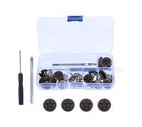 PRETYZOOM Boutons-Pression pour Jeans 17Mm en Alliage Cuivre-Étain Vert et Rouge Kit de 25 Ensembles avec Outils D’Installation Boucles Amovibles pour Réglage de Taille Couture et
