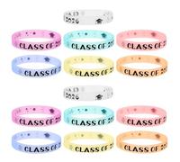 PRETYZOOM Bracelets en Silicone Phosphorescents Class Of 2026, Lot de 14 Pièces Multicolores, Accessoires Légers pour Fête de Remise de Diplômes et Événements Scolaires