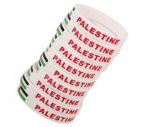 PRETYZOOM Bracelets Silicone Drapeau Palestinien Lot 10 Pièces Bracelet Élastique Unisexe Taille Unique Accessoires Sport et Événements Confortables pour Poignet Adulte