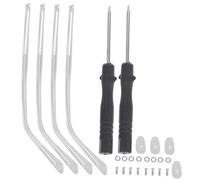 PRETYZOOM Branches de Lunettes Universelles Design Élégant et Texture Moderne en Métal Antiallergique, 2 Sets Soulage la Pression des Oreilles, pour Remplacement et Confort