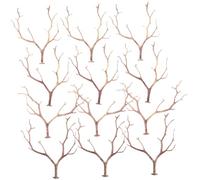 PRETYZOOM Branches Décoratives en Plastique de Bois de Cerf Miniatures, 12 Pièces, Couleur Café Clair, Résistantes la Casse, pour Décoration Intérieure, Bricolage et Vases