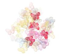 PRETYZOOM Breloques et Fabrication Soignée 50 Pièces Design Unique en Plastique pour Bijoux et Barrettes pour Créations DIY Polyvalentes