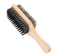 PRETYZOOM Brosse à Barbe Double Face Poils de Sanglier et Bois pour Hommes Brosse Nettoyage Cheveux et Barbe Outil de Coiffage Multifonction Moyenne