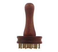 PRETYZOOM Brosse de Massage en Laiton et Bois pour Drainage des Méridiens, Portable, pour Abdomen et Mains, Usage Maison ou Bureau, Style Traditionnel Chinois