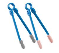 PRETYZOOM Brosse de Toilettage Douce pour Animaux de Compagnie 2pcs, Peigne Léger en Abs et Polyéthylène Poignée Antidérapante pour Chat et Chien, Toilettage