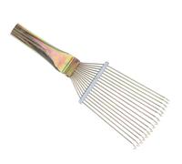 PRETYZOOM Brosse en Poils de Vache et Râteau en Crin de Cheval en Métal pour Toilettage et Nettoyage du Bétail, Surface Lisse pour L’élevage D’animaux