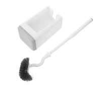 PRETYZOOM Brosse WC À Manche Brosse WC d'angle Murale Murale À Récurer Montée Plate Blanche en Polypropylène