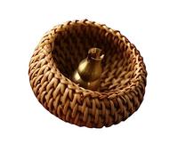 PRETYZOOM brûleur d'encens en rotin Plat brûleur d'encens encensoir à refoulement Feng Shui cône décoratif en Porcelaine frêne à cônes Plateau Porte- d'encens en Bois