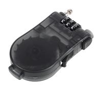 PRETYZOOM Câble Antivol Rétractable et Sécurité Anti-vol en Acier Noir avec Cadenas à Combinaison 3 Chiffres, Antirouille pour Ski, Vélo, Paquet à Dos et Poussette