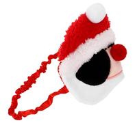 PRETYZOOM Cache-œil de Noël en Tissu de Père Noël Masque de Sommeil Bloqueur de Lumière pour Fêtes et Jeux à L’aveugle Style Créatif et Adorable