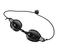 PRETYZOOM Cache-œil Laser Esthétique Noir en Pu Conception Ergonomique, Longueur Réglable et Effet D'obscurcissement, pour Bronzage et Soins du Contour des Yeux