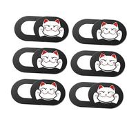 PRETYZOOM Cache Privée Vie de Chat 6 Lot Pièces, Motif Webcam Ultra-Fin en Abs pour Ordinateur Portable pour PC et Tablette