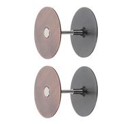 PRETYZOOM Cache-trou de Porte Installation Facile 2 Ensembles en Acier Inoxydable Marron Rond, avec Vis et Écrous Anti-effraction pour Trou de Verrou et Porte Coupe-feu