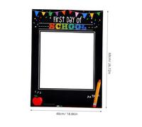 PRETYZOOM Cadre Photo en Papier Premier Jour Rayon Accessoires de fête Cadres Rose photobooth rentrée Scolaire de photomaton Noir