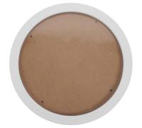 PRETYZOOM Cadre Photo Rond en Bois 25 Cm Blanc, Cadre Mural Circulaire Créatif pour Décoration Maison, Salon et Bureau, Porte-photo Nordique Élégant pour Affichage Photos Personnalisées