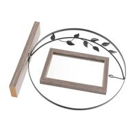 PRETYZOOM Cadre Photo Vintage en Métal Noir de Feuille 6 Pouces Protection Solide et Double Face pour Décoration de Bureau ou Salon