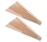 PRETYZOOM Cadres pour Éventails Pliants 2 Pièces Bois Naturel 23 CM 16 Baleines pour Fabrication Artisanale à Domicile