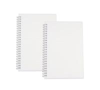 PRETYZOOM Cahier à spirale Bloc-notes transparent 2Pcs carnet de notes en PP givré papier épais à plat pour bureau école prise de notes journal intime