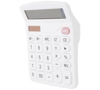 PRETYZOOM Calculatrice de Bureau Multifonction pour Étudiants et Bureau Calculatrice de Poche Pratique Opérations Basiques et Fonctionnelles Outil Scolaire Collège sans Voix Ni Piles Blanc