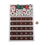 PRETYZOOM Calendrier de L’avent de Noël en Bois, Couronne Mobile, 25 Jours | Style Rustique Ferme, Décor Mural Manteau, Ambiance Festive, Usage Interactif, Design Classique