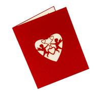 PRETYZOOM Carte de Vœux Saint-valentin 3d en Papier Spécial 13 X 15,5 Cm Motif Cœur Cupidon Carte de Bénédiction Affectueuse pour Anniversaire et Amour