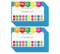 PRETYZOOM Cartes de Récompense Perforées pour Élèves - Lot de 50 Cartes Éducatives en Papier Décoré - Outils Pédagogiques Pratiques pour Motivation en Classe et Encouragement Scolaire