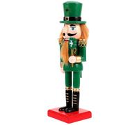 PRETYZOOM Casse-Noix Irlandais en Bois St. Casse-Noisette De La Saint-Patrick Trèfle Vert Lutin Casse-Noisette Marionnette Soldat en Noyer Poupée pour La Décoration De La Maison De