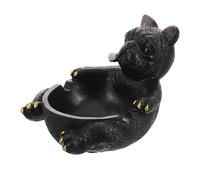 PRETYZOOM Cendrier Résine Forme De Chien Mignon Support Élégant pour Fumeurs Décoration De Bureau Et Maison Cendrier Unique pour Salon Ou Terrasse