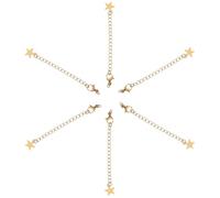 PRETYZOOM Chaînes D'extension Usage Polyvalent en Acier Inoxydable Lot de 6 5 Cm Longueur Ajustable pour Bracelets et Colliers pour pour Fabrication et Réparation de Bijoux