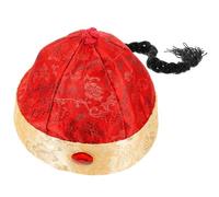 PRETYZOOM Chapeau Traditionnel Chinois en Tissu de Soie pour Cosplay Empereur, Design Classique Délicat, Tour de Tête 60 Cm, pour Fêtes et Performances