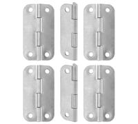 PRETYZOOM Charnière de Refroidisseur en Acier Inoxydable pour Refroidisseur 6 Pièces Charnière Argenté Rectangulaire, Entraxe 16 Mm/46 Mm, Diamètre de Trou 4,9mm, pour Glacière