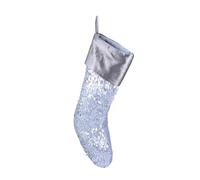 PRETYZOOM Chaussettes De Noël Cintres Dessin Animé De De Rangement pour Sapin De Noel Flocon De Neige Décorations De Noël Douane Peluche Feutre De Noël Farces Velours Silver