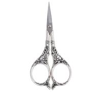PRETYZOOM Ciseaux à Coudre Style Antique en Acier Inoxydable et Alliage de Zinc Motif Lys, Coupe-fil Précis et Prise Confortable pour Couture et Travaux D'artisanat