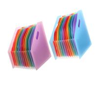 PRETYZOOM Classeur Accordéon A4 en Plastique 2pcs, Grand Rangement pour Dossiers, Organiseur de Bureau Pratique pour Voyage et École, Maintien Bureau en Ordre