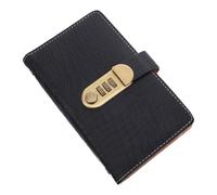 PRETYZOOM Classeur D'épargne à Mot de Passe en Pu Effet Crocodile Noir Mystérieux, 100 Emplacements sur 50 Pages, Carnet de Défis D'économie D'argenté Étanche pour Gestion Budgétaire