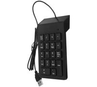 PRETYZOOM Clavier Numérique USB Filaire 19 Touches Noir en Plastique Résistant pour Finance et Présent Connexion USB Stable